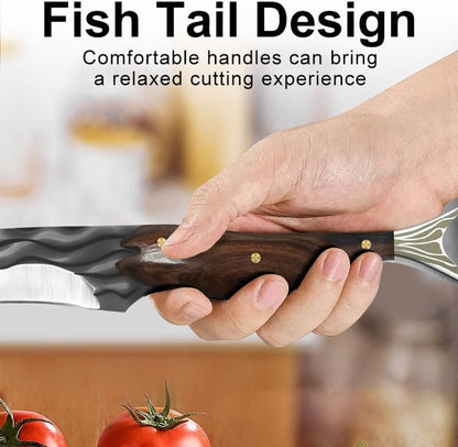 10.24-Inch Fish Fillet Knife,High Carbon Stainless Steel Flexible Narrow Blade,Extremely Sharp,Used for Fish Cleaning,Non Slip Handle,Suitable for Fishing,Camping and Home Kitchens4