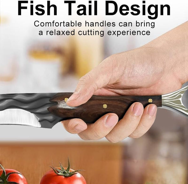 10.24-Inch Fish Fillet Knife,High Carbon Stainless Steel Flexible Narrow Blade,Extremely Sharp,Used for Fish Cleaning,Non Slip Handle,Suitable for Fishing,Camping and Home Kitchens4