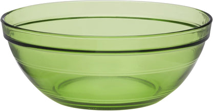 Gigogne Glass Stackable Mixing Bowls/Prep Bowls Set of 6, Green. 32¾ Oz./ 6.75"1