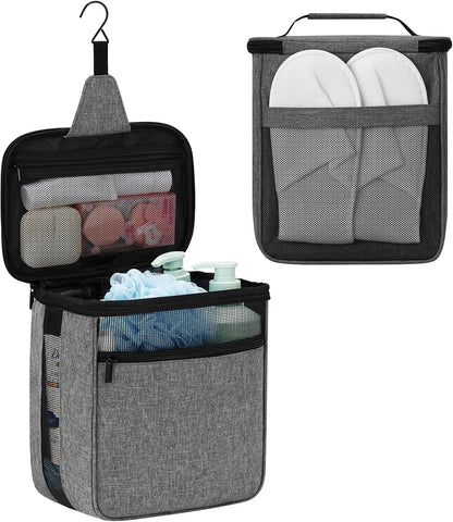 Shower Caddy Portable Mesh Shower Bag Men Women College Dorm Room Essentials for Guys Girls,Hanging Shower Organizer for Bathroom,Camping,Gray1