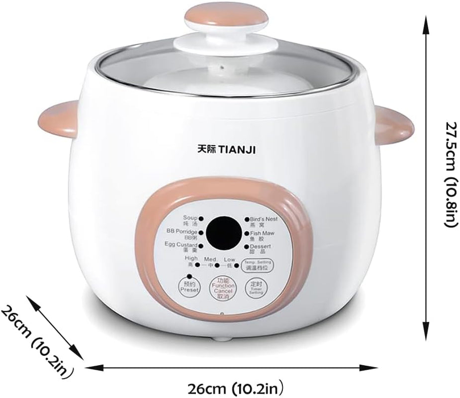 electric-stew-pot-ceramic-soup-porridge-cooker-slow-cookers-with-lid-1l-white
