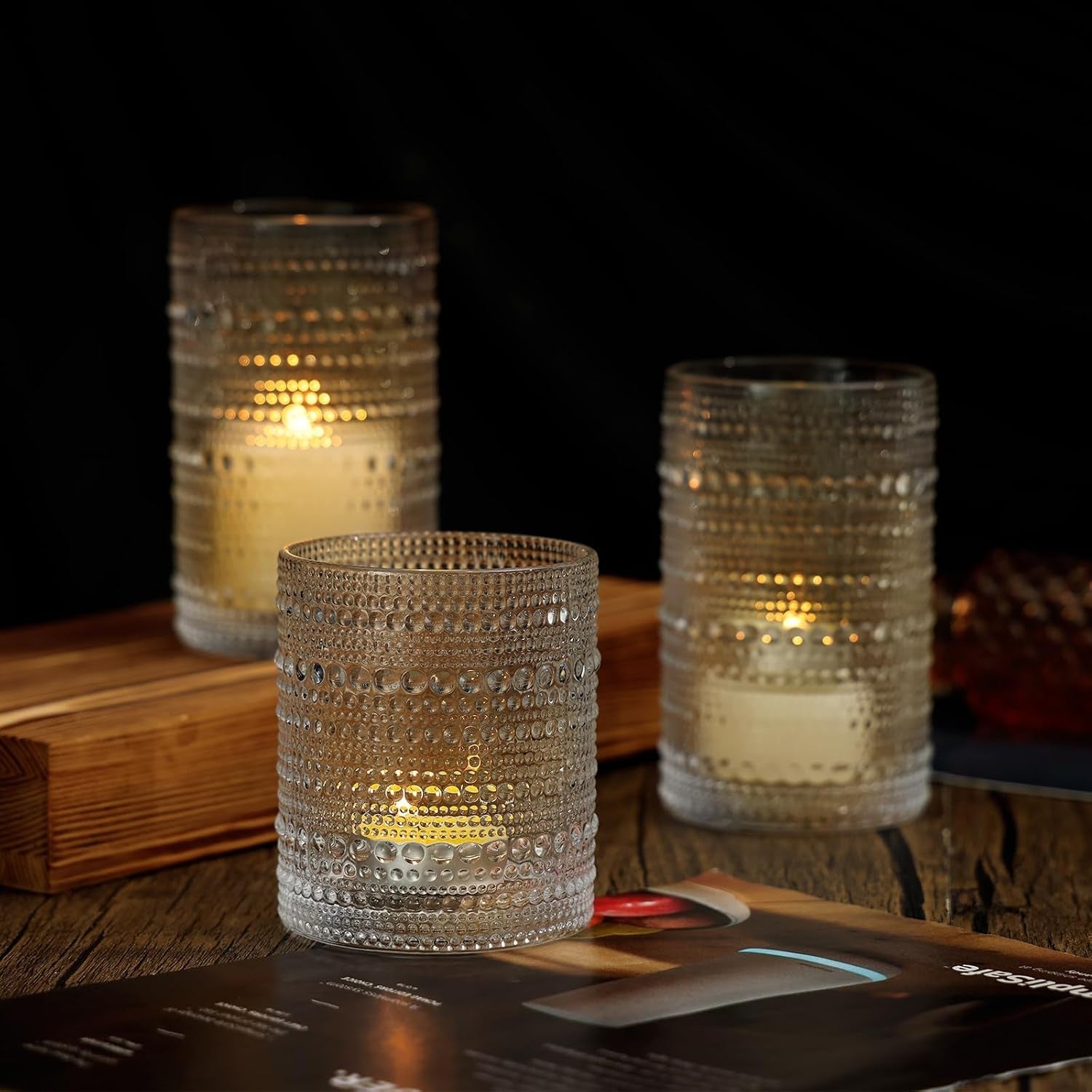 hobnail-drinking-glasses-set-of-12-vintage-water-glass-cups-12-oz-highball-glasses-10-oz-cocktail-glasses-clear-embossed-boho-kitchen-bar-tumbler-for-whiskey-beer-juice-milk
