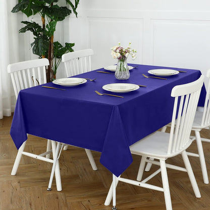 100% Waterproof PVC Tablecloth, Rectangle Oil Spill Proof Stain Resistant Vinyl Table Cloth, Wipe Clean Plastic Table Covers for Kitchen/Dining/Parties - 60 X 120 Inch, Royal Blue3