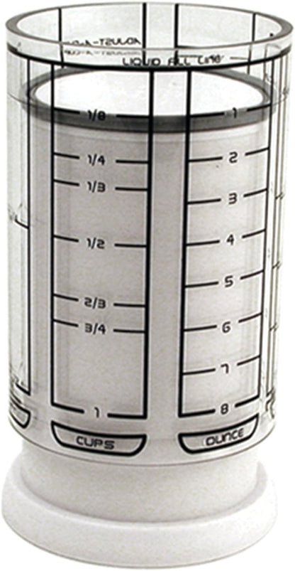 1 Cup Adjust-A-Cup, Plastic, White1