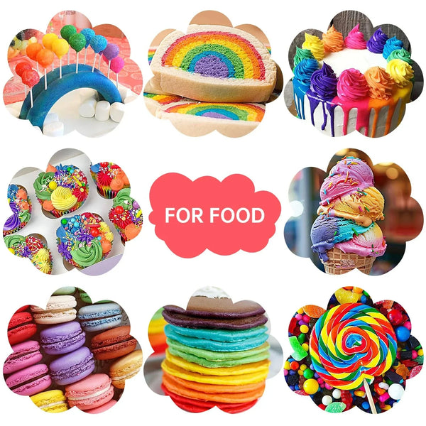 Food Coloring Liquid - 6 Colors X 20 Ml Water-Based Concentrated Food Dye for Slime, Baking, Icing, Cake Decorating & Easter Eggs6