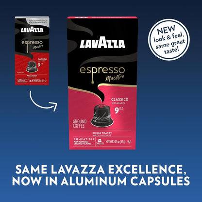 Lavazza Espresso Maestro Classico Aluminum Capsules Compatible with Nespresso* Original Machines, Medium Espresso Roast, 100% Arabica (60 Capsules)4