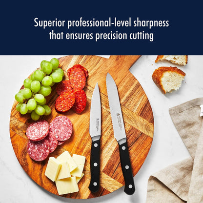 Henckels Solution 3-Pc Starter Knife Set, Razor-Sharp, German Engineered | Informed by 100+ Years of Mastery. Dishwasher Safe, Ergonomic Handles, Durable Single Piece Stamped Blade Construction.6