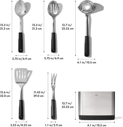 OXO Good Grips Stainless Steel Prep & Serve Kitchen Tool 6 Piece Set2