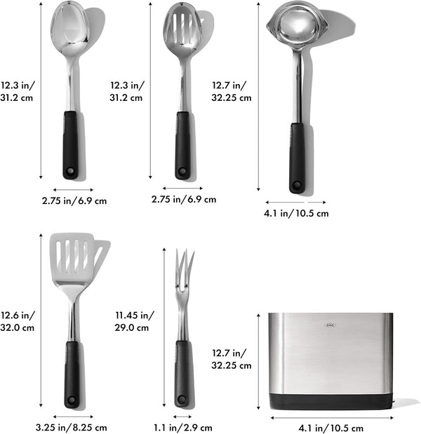 OXO Good Grips Stainless Steel Prep & Serve Kitchen Tool 6 Piece Set2