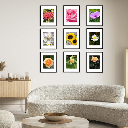 12 Packs 11X14 Picture Frames, Display 8X10 with Mat or 11X14 without Mat, Black Gallery Wall Frame Set, 11 by 14 Frames Bulk Set of 12 Collage Wall Decor Photo Frames Set for Wall, Black8