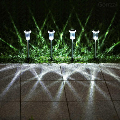 10 Pack Solar Pathway Lights Outdoor Waterproof, Cool White LED6
