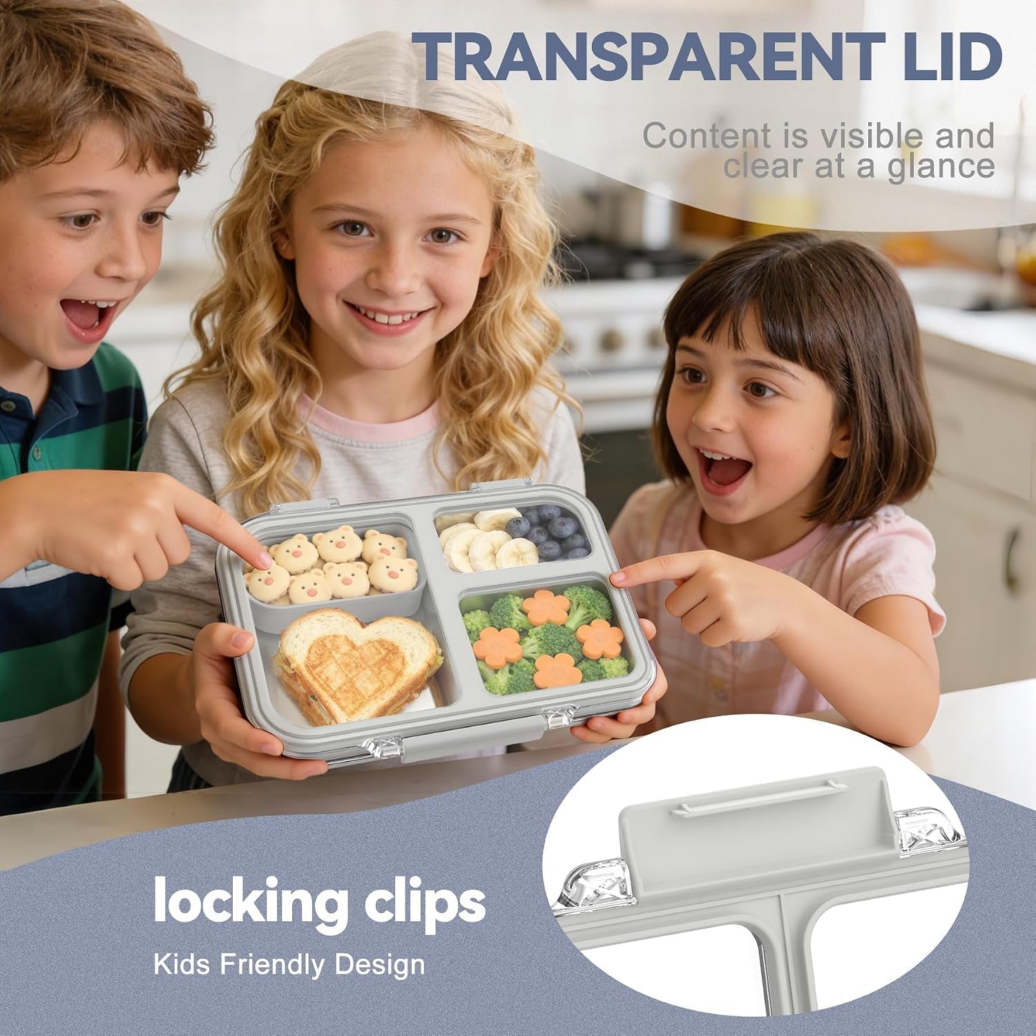 stainless-steel-bento-box-for-kids-3-compartment-metal-lunch-box-with-clear-lid-removable-silicone-lunch-box-kids-with-silicone-inner-container-for-meal-prep-school-office-grey