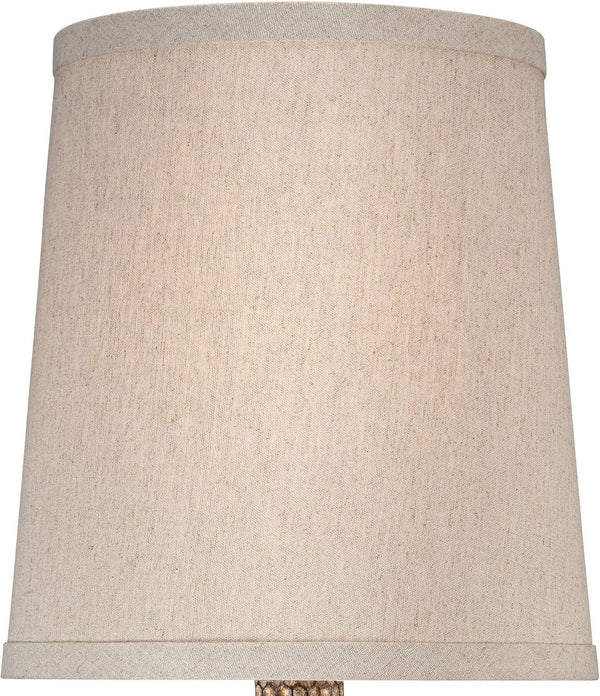 Chalane 23 1/2" High Table Lamps Set of 2 Hammered Bronze Brown Farmhouse | Natural Textured Rustic Antique Bedroom Living Room House Bedside Nightstand Office Home Family Linen Shade3