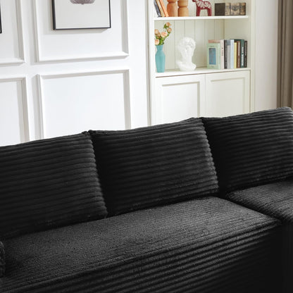 96" Boneless Sectional Sofa Cloud Couch with Deep Seat, Modern L-Shape Compressed Sofa Couch with Right Facing Chaise,Upholstered Boneless Couches for Living Room8