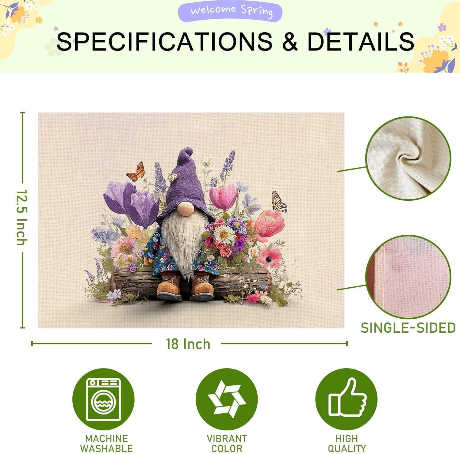 spring-gnome-floral-placemat-set-of-4-spring-summer-placemats-seasonal-table-mats-for-indoor-outdoor-home-kitchen-dining-decor-party-farmhouse-burlap-table-mats-12x18-inch