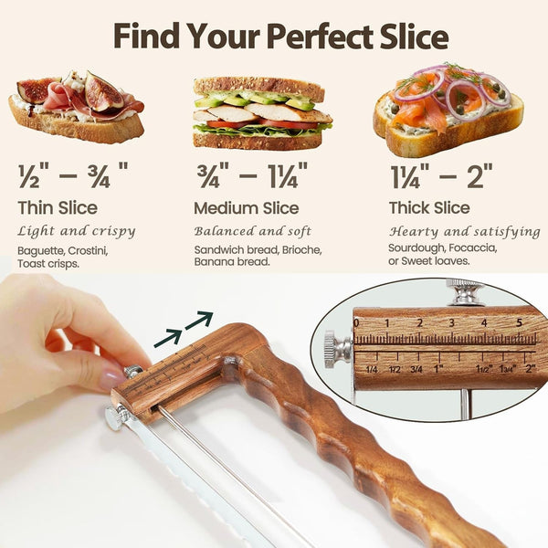 Adjustable Bread Slicer for Homemade Bread & Sourdough3
