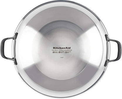 Kitchenaid 5-Ply Clad Stainless Steel Induction Wok Pan, 15-Inch, Polished Stainless Steel8