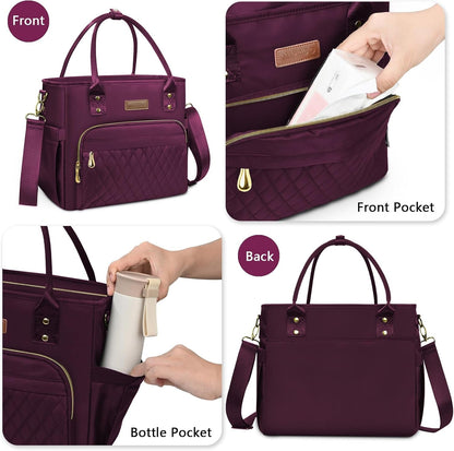 Insulated Lunch Bag Women, Large Tote Lunch Box for Work, 18L6