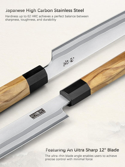 Sushi Knife 10", Sharp Japanese Sashimi Knife for Fish Filleting2