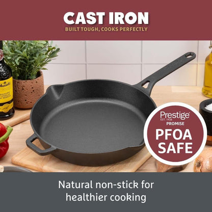 Cast Iron Cookware Set – 6 Piece, Burger Press, Small & Medium Frying Pans, Grill Pan, Griddle Pan, Casserole Dish, Pre-Seasoned, Non-Toxic, Induction & Oven Safe, Easy Clean5
