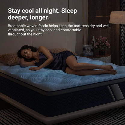 Syncdeep Queen Mattress 12 Inch, Firm Hybrid Cooling, Lumbar Support12