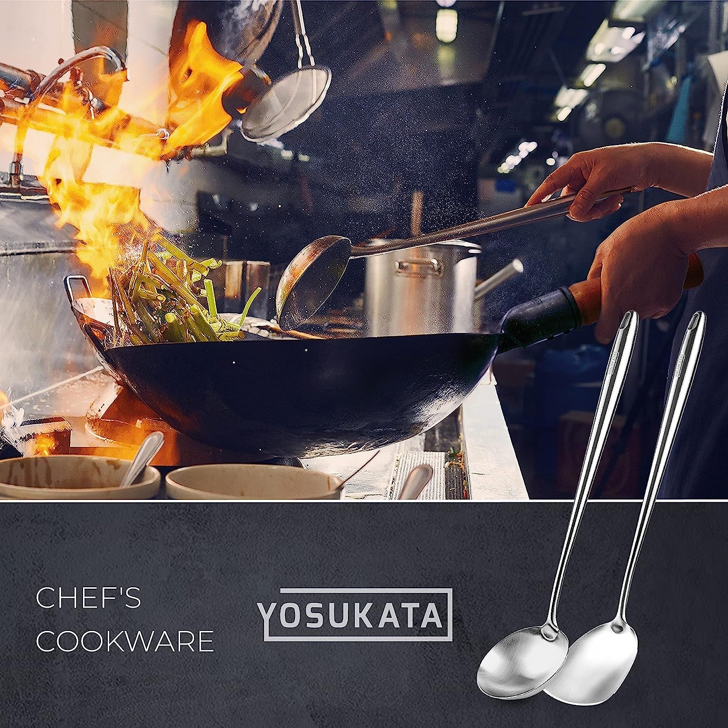 carbon-steel-wok-pan-13-5-inch-17-inch-wok-spatula-and-ladle-12-8-inch-wok-lid-reusable-natural-wooden-long-cooking-chopsticks-set-of-3-pairs-11-8-inch-13-inch-14-2-inch