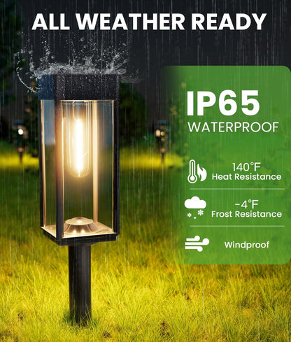 Driveway Solar Lights, 8 Pack, 3 Heights, Warm White, IP655