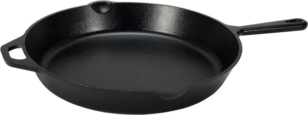 Pre-Seasoned Cast Iron Skillet, Oven Safe, Even Heating, Heat Distribution, Stove Compatible, Heavy-Duty, 15-Inch, Black1