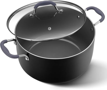 10 Quart Nonstick Stock Pot with Lid, Ceramic Soup Pot with Lid, Induction Cooking Pot with Silicone Handle for All Stoves, Healthy Non-Toxic Cooking Pot for Stew/Pasta, PFAS & PFOA Free1