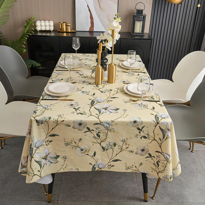 Vinyl Tablecloth with Flannel Backing - Waterproof, Oil-Proof, Easy to Clean -Rectangle Plastic Table Cloth - Perfect for Dining Tables, Kitchen Tables, Parties4