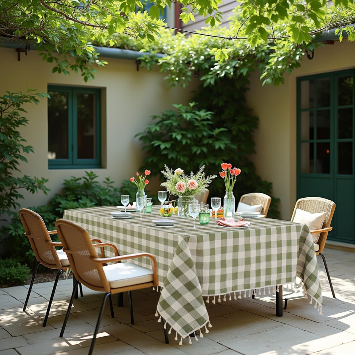 spring-checkered-tablecloth-square-washable-heavy-duty-buffalo-plaid-table-cloth-with-tassel-cotton-linen-gingham-table-cover-for-spring-picnic-kitchen-dining-room-green-55-inch