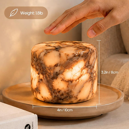 Marble Night Light, Touch Control Rechargeable Table Lamp, 3‑Way Dimmable Cordless LED Bedside Lamp, USB‑C Charging Natural Stone Decor Lamp for Bedroom Desk Shelf, Home Gift2
