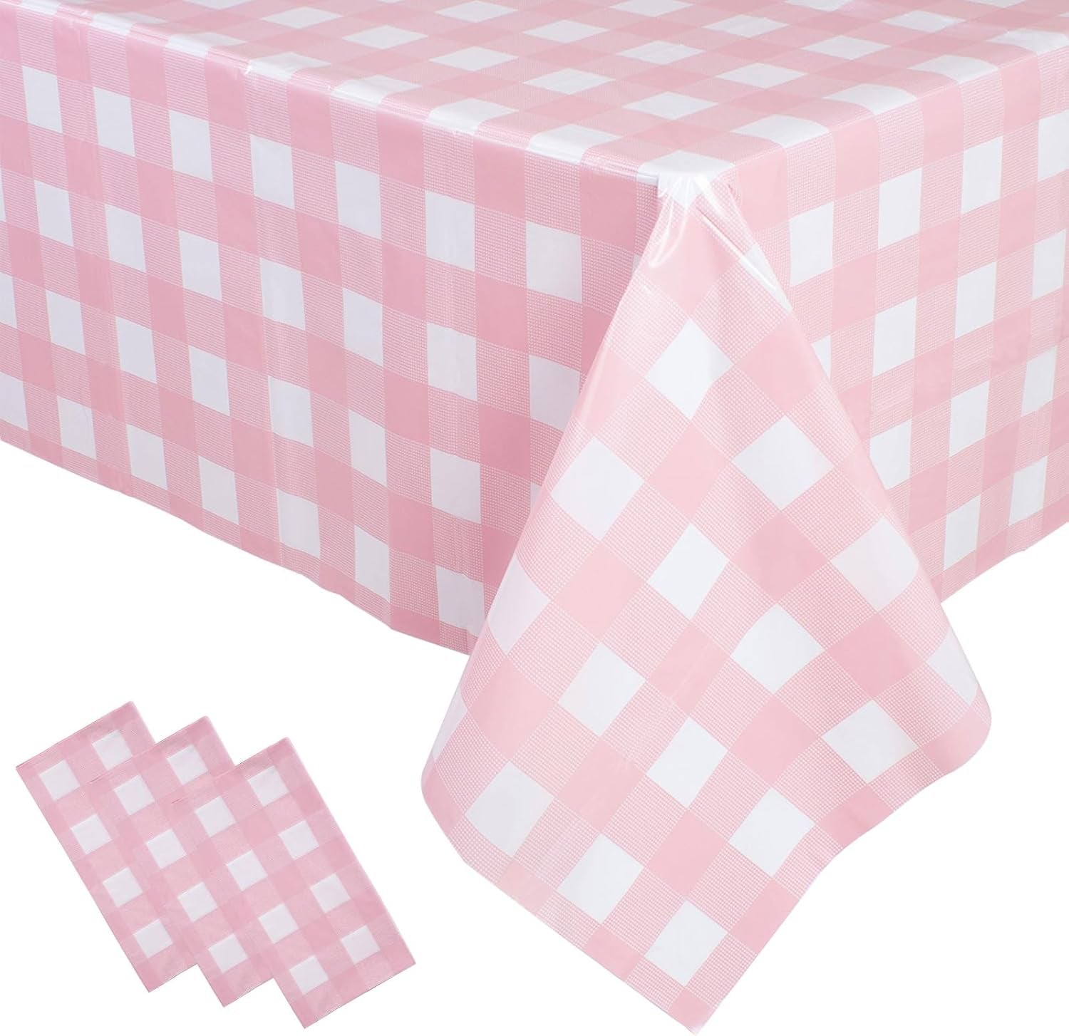 3-packs-pink-gingham-tablecloth-54-x-108-inches-pink-and-white-checkered-disposable-plastic-waterproof-picnic-table-cover-for-camping-and-birthday-party-supplies