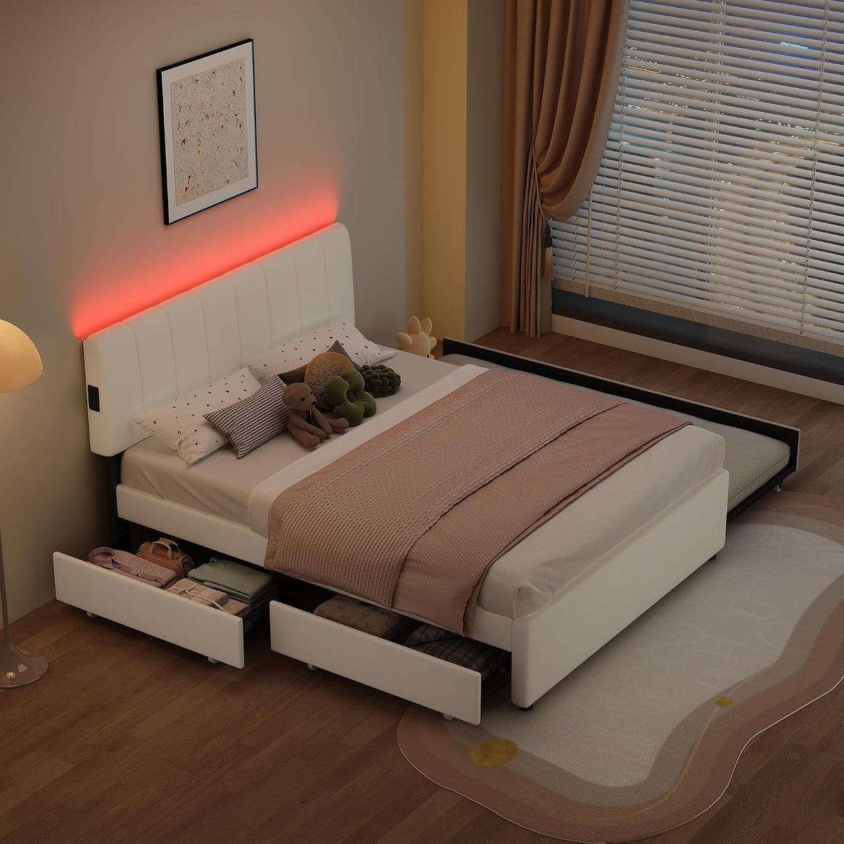 queen-size-upholstered-platform-bed-w-trundle-bed-2storage-drawers