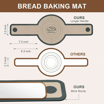 3 PCS Silicone Bread Sling for Dutch Oven Liners, round | Non Stick & Easy to Clean Silicone Bread Baking Mat with Extra Long Handles, Reusable, Transfer Bread Dough Easily3