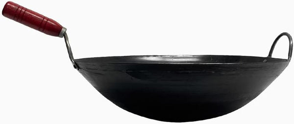 16" Carbon Steel Gourmet Chinese Traditional Wok and Stir Fry Pan with Handles4