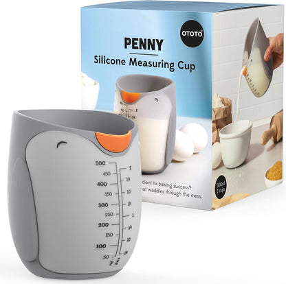 Penny Penguin Silicone Measuring Cups for Cooking - 500Ml Cute Measuring Cups for Baking, Bpa-Free, Microwave Safe, Penguin Gifts, Cute Kitchen Accessories, Funny White Elephant Gifts1