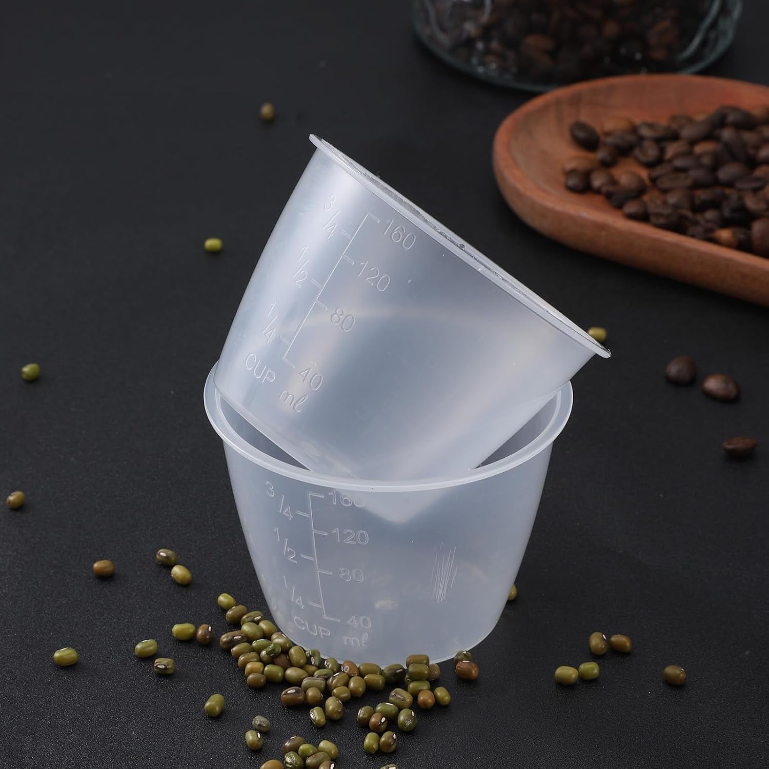 2-pieces-transparent-rice-measuring-cups-160ml-3-4-cup-rice-cooker-cups-plastic-double-scale-small-laundry-measuring-rices-cup-replacement-for-cooking-dog-cat-food-measurings