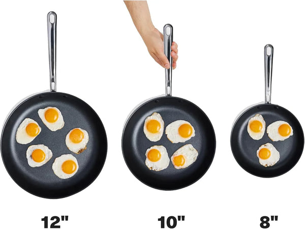 Carbon Nonstick™ Skillet - Nitrided Carbon Steel - Professional Alternative to Teflon - 1100°F High Heat Ready - Easy Release - Induction, Oven, & Grill Safe - 10 Inch8