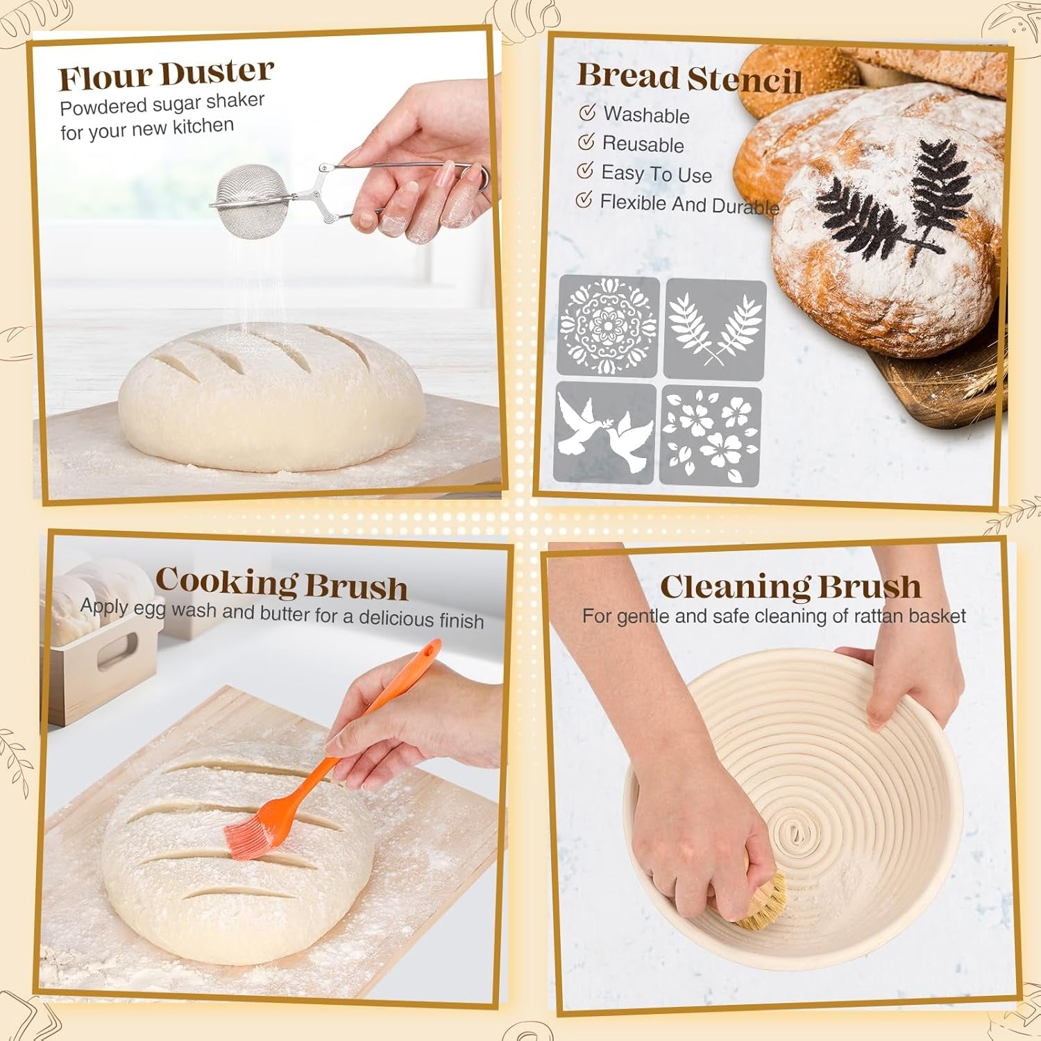 sourdough-starter-kit-with-bread-proofing-baskets-jars-baking-essentials-9-in-round-10-in-oval-baskets-set-sourdough-bread-baking-supplies-sour-dough-beginner-kit-gifts-for-bakers-women-wife-mom