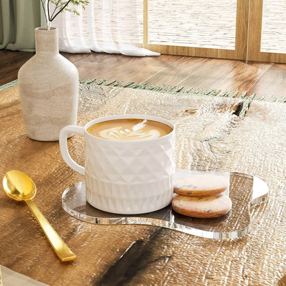 Acrylic Coaster Decorative Plates, Irregular Bar Drink Coaster, Clear Cloud Shape Coffee Cup Coaster, Perfect for Tabletop Protection and Accessories Display.(Clear)7