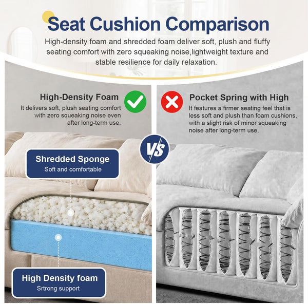 Cloud Couch Sectional, Boneless Modular Sofa for Living Room8