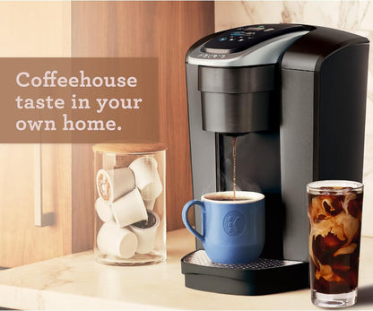 K-Elite Single Serve K-Cup Pod Coffee Maker, with Strength and Temperature Control, Iced Coffee Capability, 8 to 12Oz Brew Size, Programmable, Brushed Slate | Strength, Temperature Control, Iced Coffee Capability, 8 to 12Oz Brew Size, Programmable11
