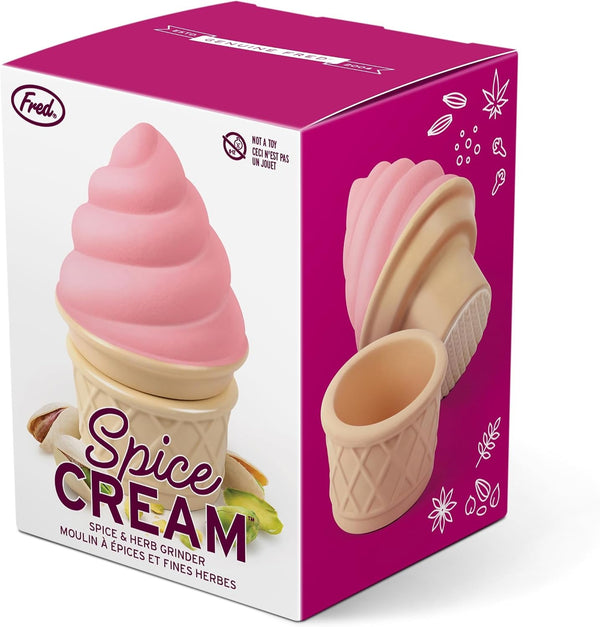 Fred Spice Ice Cream Shaped Herb Grinder - Ceramic Herb Prep Tool for Fresh Herbs & Botanicals, Compact Kitchen Gadget & Giftable Culinary Accessory for Flavor Grinding Fun5