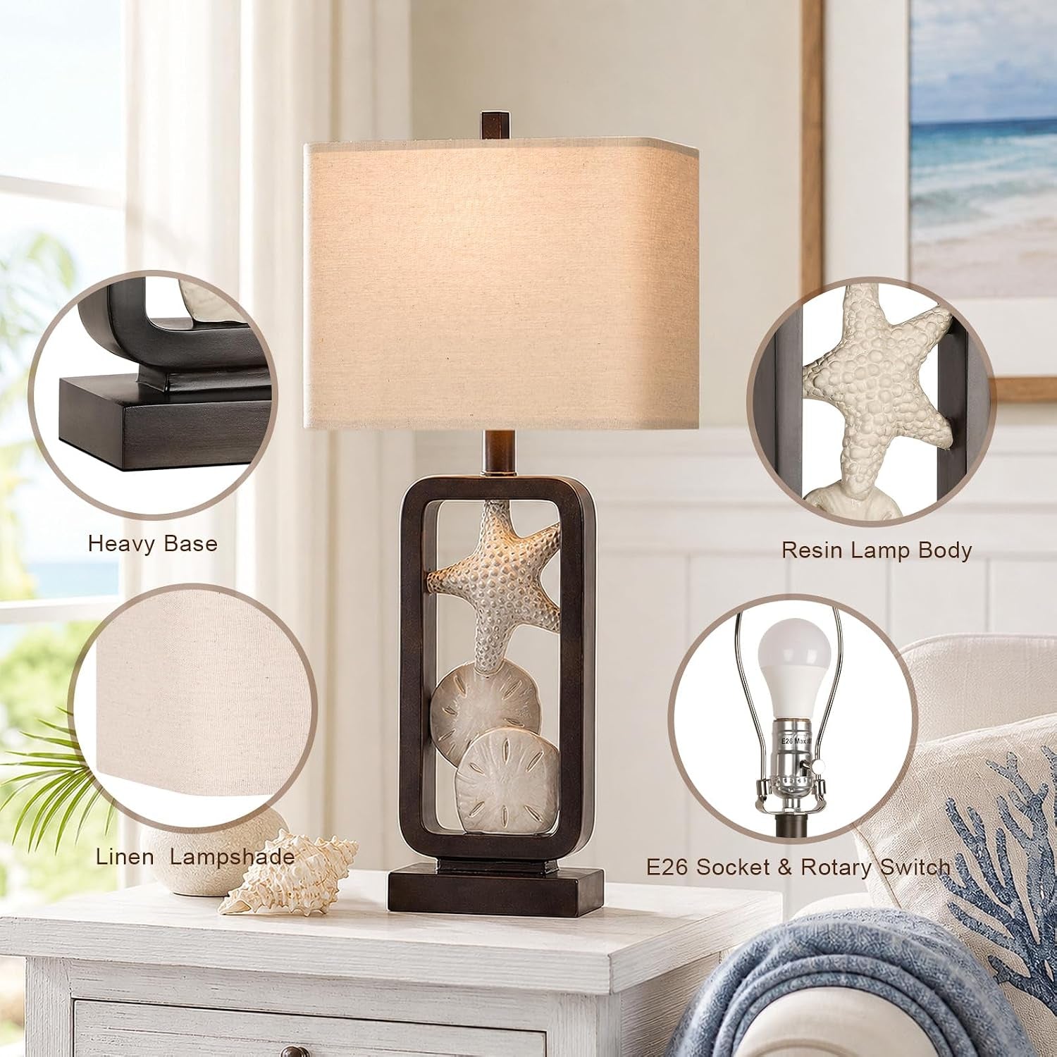 26-coastal-starfish-table-lamps-with-2-bulbs-for-living-room-set-of-2