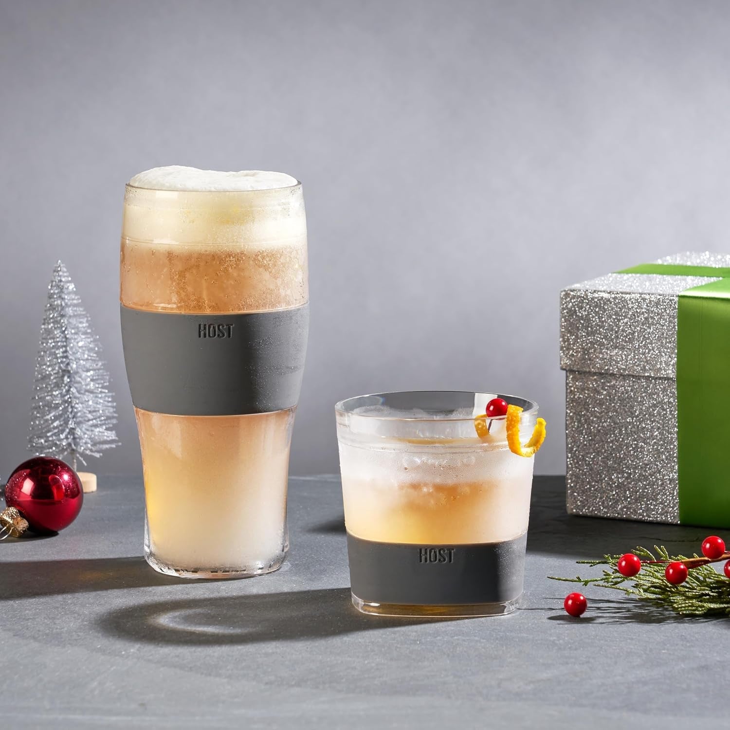 freeze-beer-glasses-freezable-beer-gifts-for-men-double-wall-insulated-pint-set-tumbler-for-cold-drinks-16-set-of-2-gray