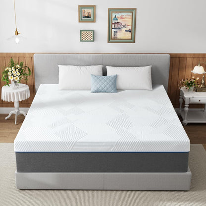 12 Inch Full Mattress, Memory Foam Mattress in a Box, Medium Firm Plush Top for Pressure Relief and Motion Isolation,Dark Gray3
