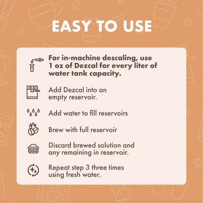 Liquid Dezcal Activated Descaling Solution - 33.6 Ounce (8 Uses) - for Use with Keurig 1.0/2.0, Home Coffee and Espresso Machines, Kettles, Garment Steamers5