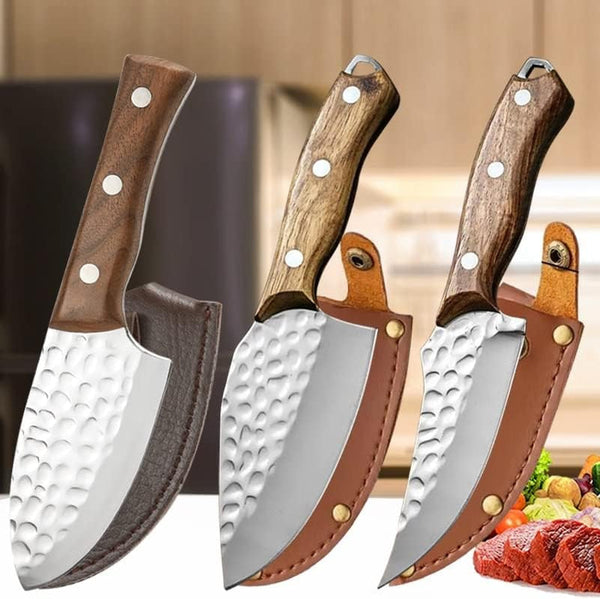 Meat Cleaver,Cleaver Knife, Boning Knife Stainless Steel Meat Fish Fruit Cutter Household Knife Cleaver Chef Slicing BBQ Hunting Knives (Color : Knife C)3