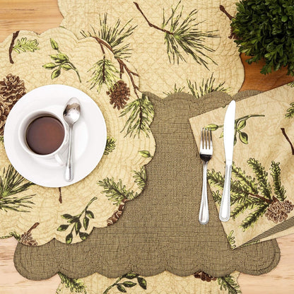 Woodland Retreat Pinecones 100% Cotton Single Placemat 13" X 19"4